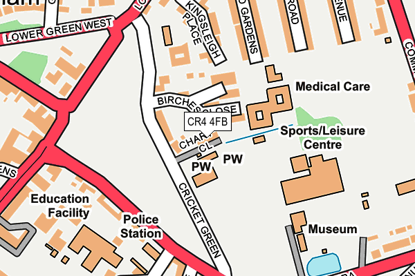 CR4 4FB map - OS OpenMap – Local (Ordnance Survey)