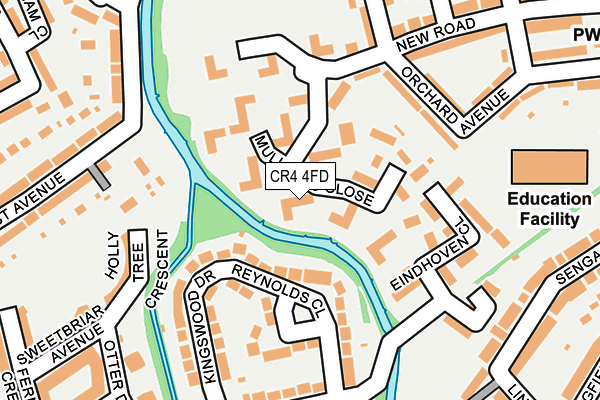 CR4 4FD map - OS OpenMap – Local (Ordnance Survey)