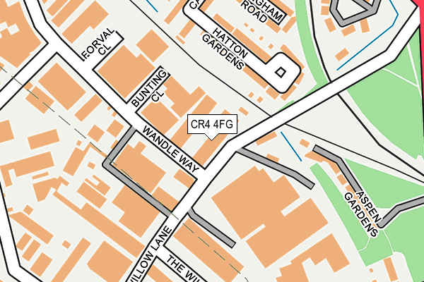 CR4 4FG map - OS OpenMap – Local (Ordnance Survey)