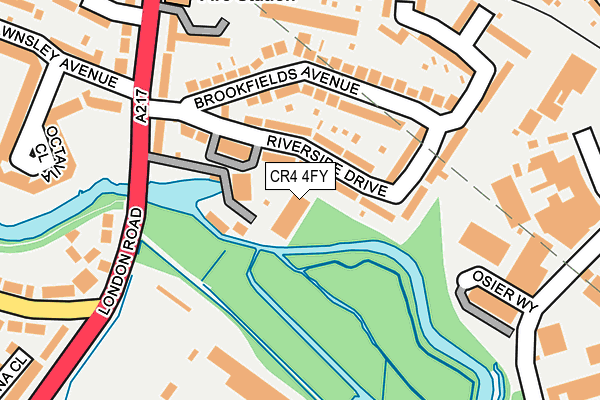 CR4 4FY map - OS OpenMap – Local (Ordnance Survey)