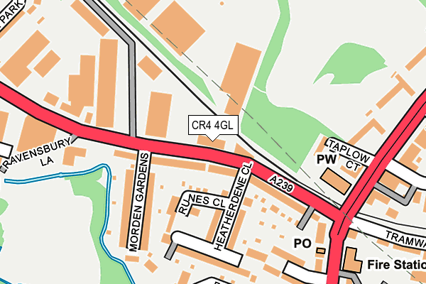 CR4 4GL map - OS OpenMap – Local (Ordnance Survey)