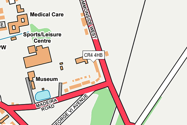 CR4 4HB map - OS OpenMap – Local (Ordnance Survey)