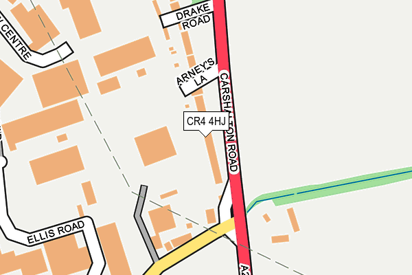 CR4 4HJ map - OS OpenMap – Local (Ordnance Survey)