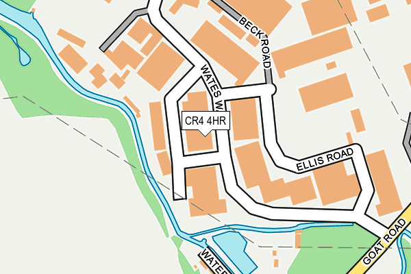 CR4 4HR map - OS OpenMap – Local (Ordnance Survey)