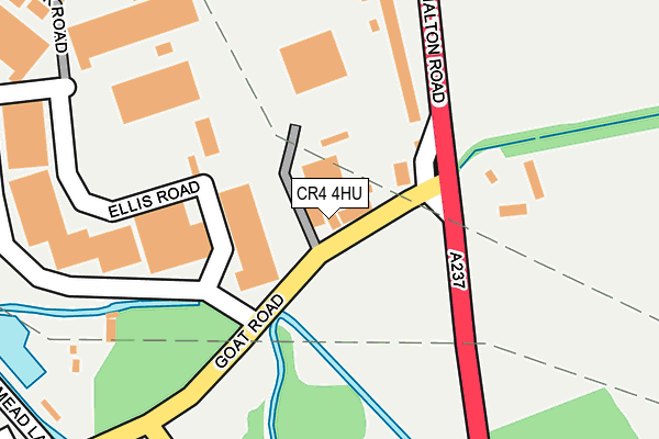 CR4 4HU map - OS OpenMap – Local (Ordnance Survey)