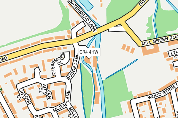 CR4 4HW map - OS OpenMap – Local (Ordnance Survey)