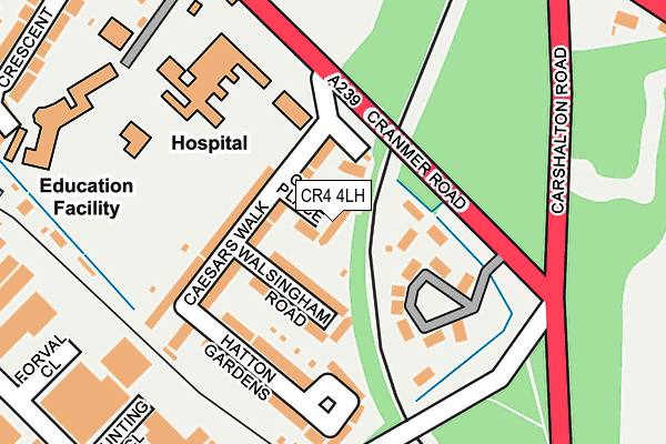 CR4 4LH map - OS OpenMap – Local (Ordnance Survey)