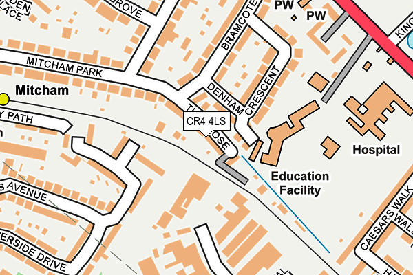 CR4 4LS map - OS OpenMap – Local (Ordnance Survey)