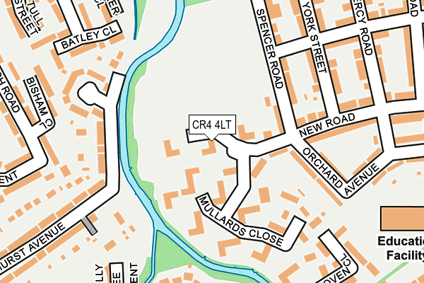 CR4 4LT map - OS OpenMap – Local (Ordnance Survey)
