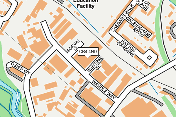 CR4 4ND map - OS OpenMap – Local (Ordnance Survey)