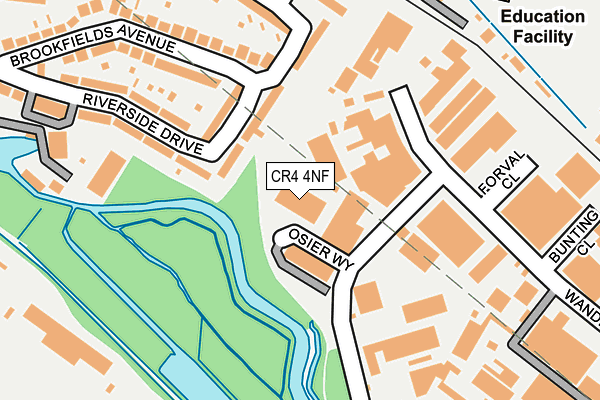 CR4 4NF map - OS OpenMap – Local (Ordnance Survey)
