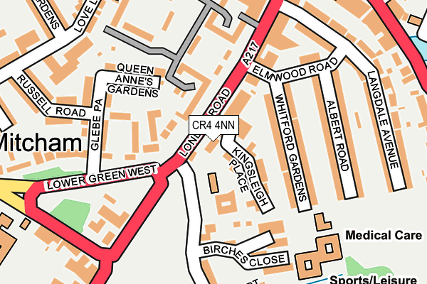 CR4 4NN map - OS OpenMap – Local (Ordnance Survey)