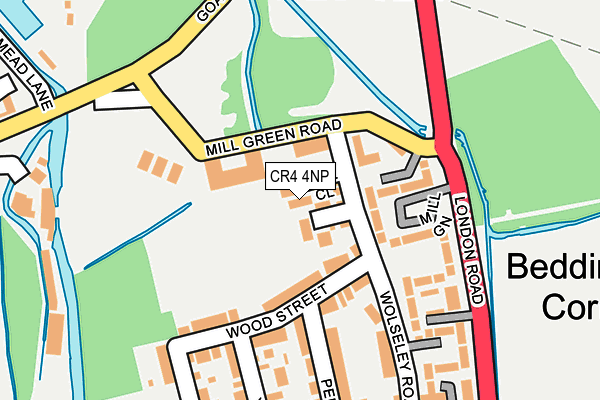 CR4 4NP map - OS OpenMap – Local (Ordnance Survey)