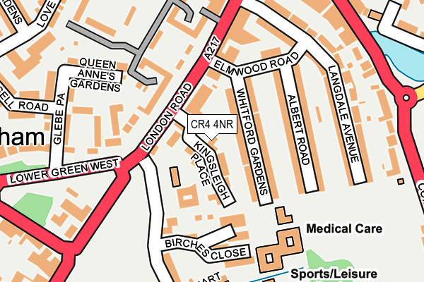 CR4 4NR map - OS OpenMap – Local (Ordnance Survey)