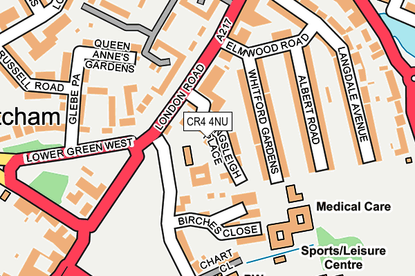 CR4 4NU map - OS OpenMap – Local (Ordnance Survey)