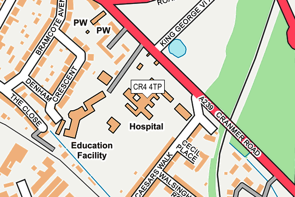 CR4 4TP map - OS OpenMap – Local (Ordnance Survey)