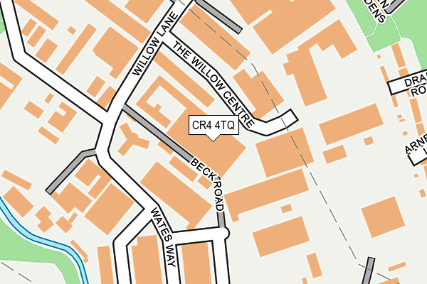 CR4 4TQ map - OS OpenMap – Local (Ordnance Survey)