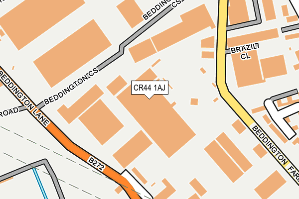 CR44 1AJ map - OS OpenMap – Local (Ordnance Survey)