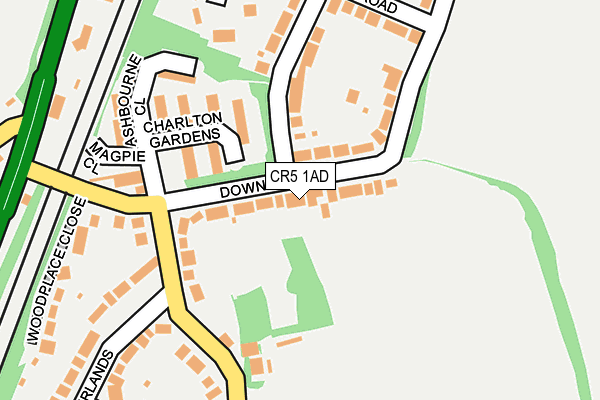CR5 1AD map - OS OpenMap – Local (Ordnance Survey)