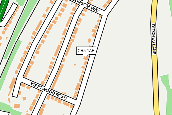 CR5 1AF map - OS OpenMap – Local (Ordnance Survey)
