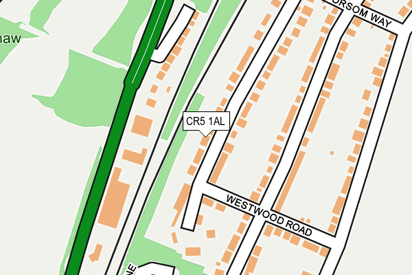 CR5 1AL map - OS OpenMap – Local (Ordnance Survey)