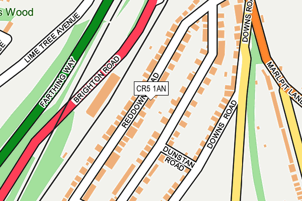 CR5 1AN map - OS OpenMap – Local (Ordnance Survey)