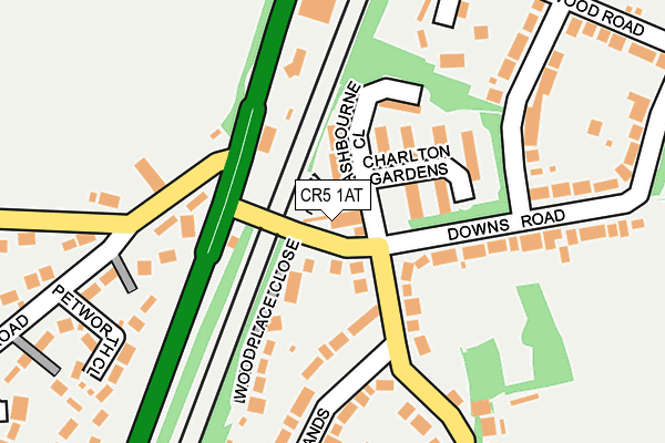 CR5 1AT map - OS OpenMap – Local (Ordnance Survey)