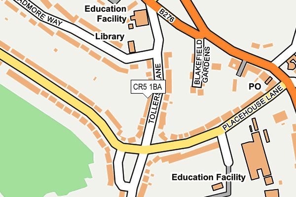 CR5 1BA map - OS OpenMap – Local (Ordnance Survey)