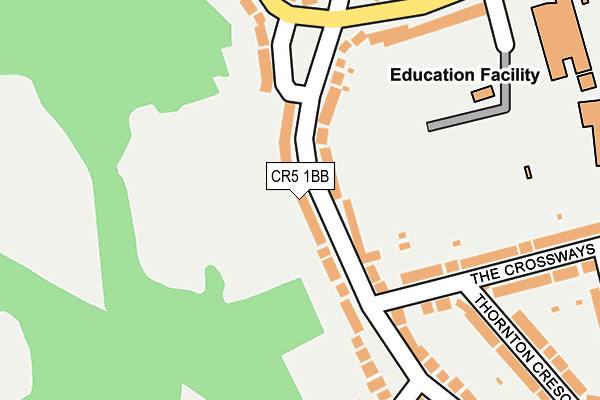 CR5 1BB map - OS OpenMap – Local (Ordnance Survey)