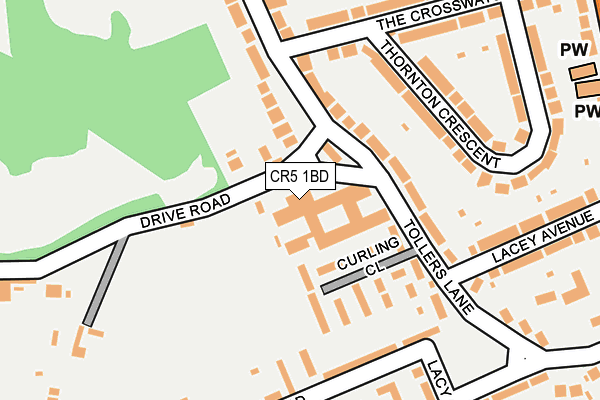 CR5 1BD map - OS OpenMap – Local (Ordnance Survey)