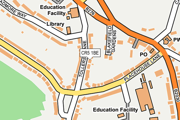 CR5 1BE map - OS OpenMap – Local (Ordnance Survey)