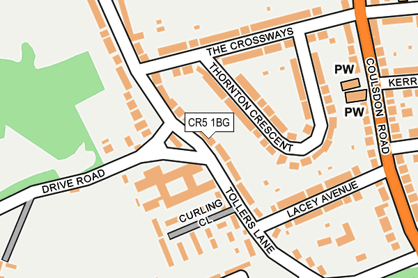 CR5 1BG map - OS OpenMap – Local (Ordnance Survey)