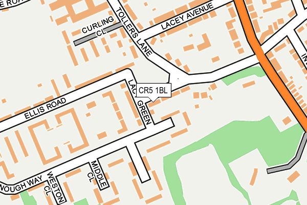 CR5 1BL map - OS OpenMap – Local (Ordnance Survey)