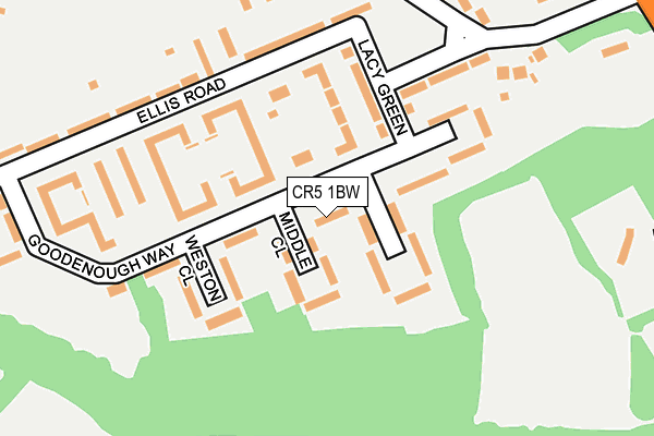 CR5 1BW map - OS OpenMap – Local (Ordnance Survey)