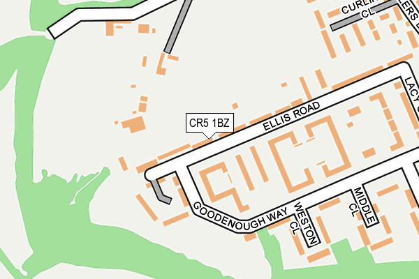 CR5 1BZ map - OS OpenMap – Local (Ordnance Survey)
