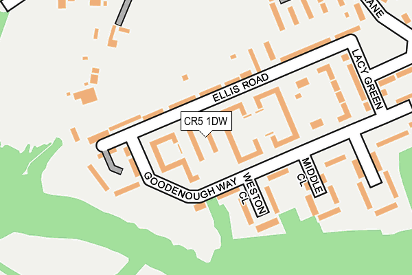 CR5 1DW map - OS OpenMap – Local (Ordnance Survey)