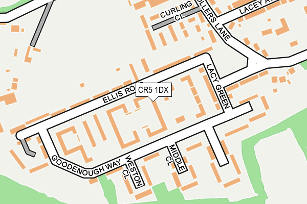 CR5 1DX map - OS OpenMap – Local (Ordnance Survey)