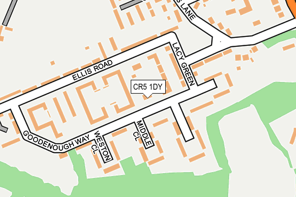 CR5 1DY map - OS OpenMap – Local (Ordnance Survey)