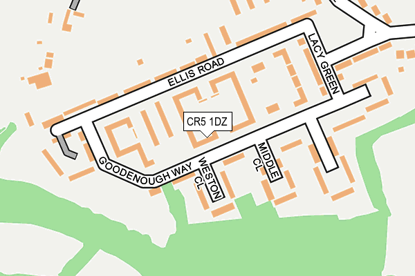 CR5 1DZ map - OS OpenMap – Local (Ordnance Survey)