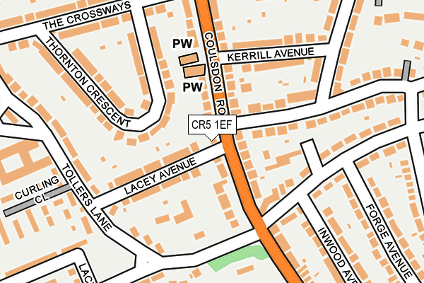 CR5 1EF map - OS OpenMap – Local (Ordnance Survey)