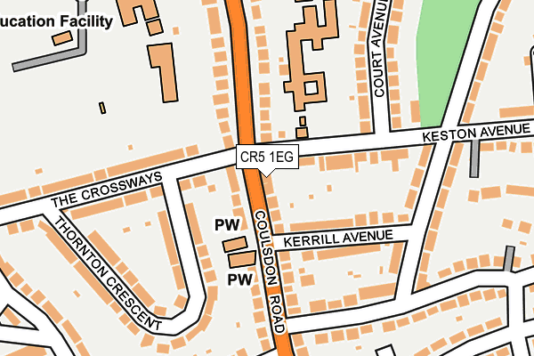 CR5 1EG map - OS OpenMap – Local (Ordnance Survey)