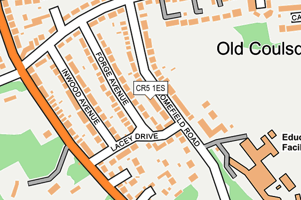 CR5 1ES map - OS OpenMap – Local (Ordnance Survey)