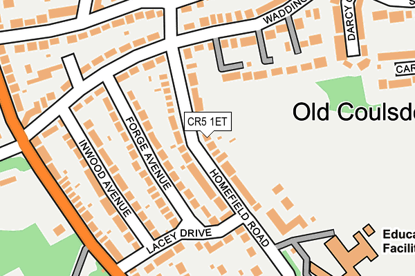 CR5 1ET map - OS OpenMap – Local (Ordnance Survey)