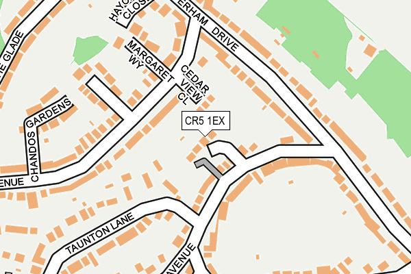 CR5 1EX map - OS OpenMap – Local (Ordnance Survey)