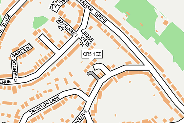 CR5 1EZ map - OS OpenMap – Local (Ordnance Survey)