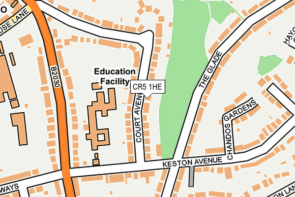 CR5 1HE map - OS OpenMap – Local (Ordnance Survey)