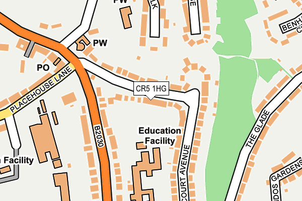CR5 1HG map - OS OpenMap – Local (Ordnance Survey)