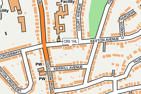 CR5 1HL map - OS OpenMap – Local (Ordnance Survey)
