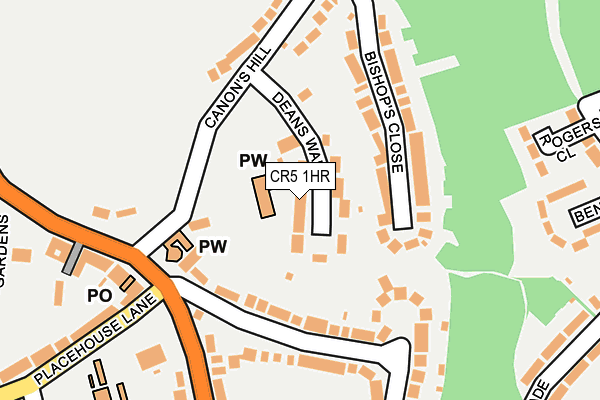 CR5 1HR map - OS OpenMap – Local (Ordnance Survey)