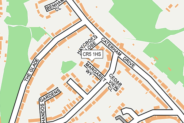 CR5 1HS map - OS OpenMap – Local (Ordnance Survey)